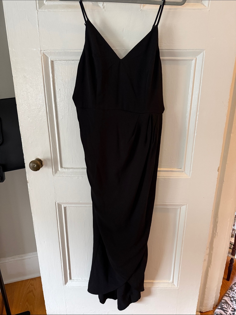 Elegant Black Spaghetti Strap Maxi Dress